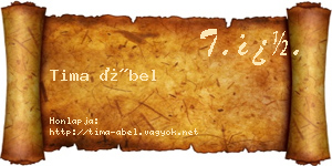 Tima Ábel névjegykártya