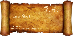 Tima Ábel névjegykártya